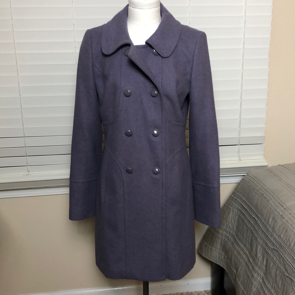 Lavender mid length peacoat